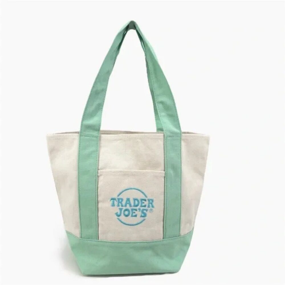 SUPER CUTE Trader Joe's Spring Limited Edition Mini Tote Bag - GREEN!